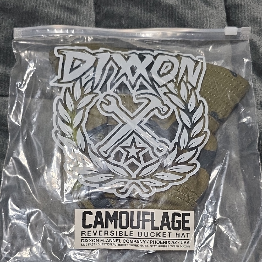 DIXXON Olive Camouflage Reversible Bucket Hat